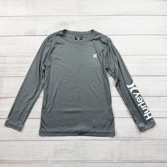 Hurley Boys Long Sleeve Performance Shirt Dri-FIT Athletic Top 10-12 - Picture 1 of 4